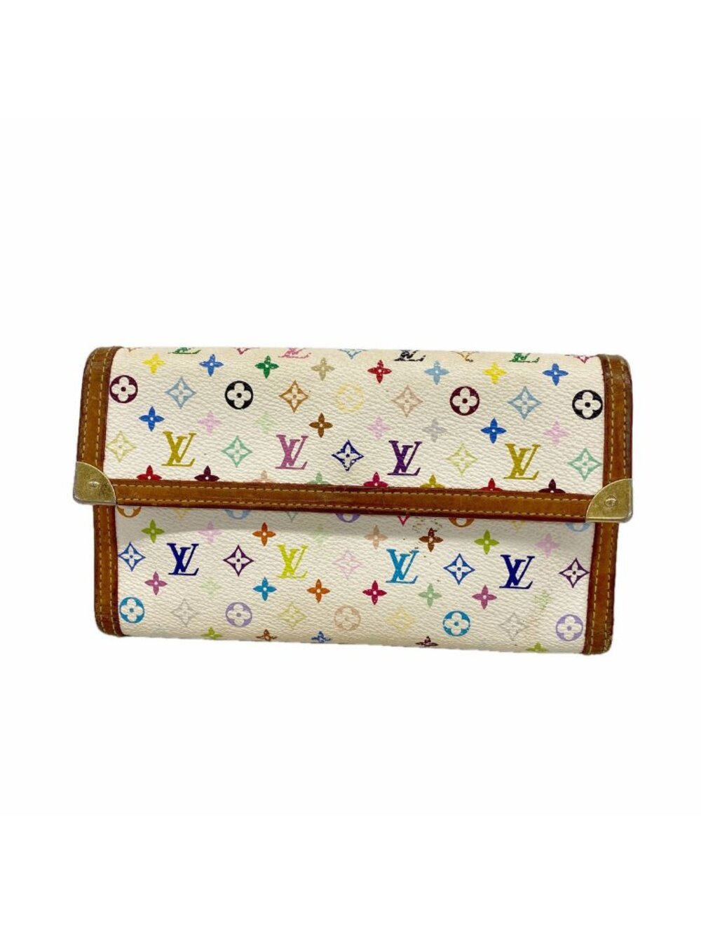 Louis Vuitton Trifold Wallet Monogram Multicolor Porte Tresor International
